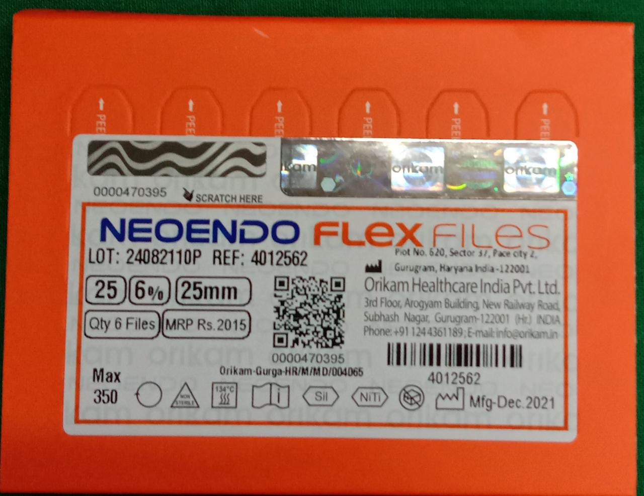 Neoendo Flex Files 25-6-25mm